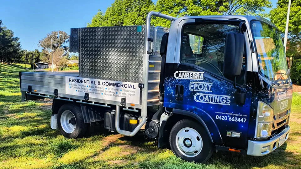 Canberra Epoxy Coatings professional service truck on-site